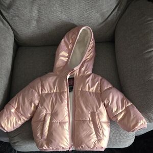 Toddler Swiss Tech Pink and Cream Girls Jacket